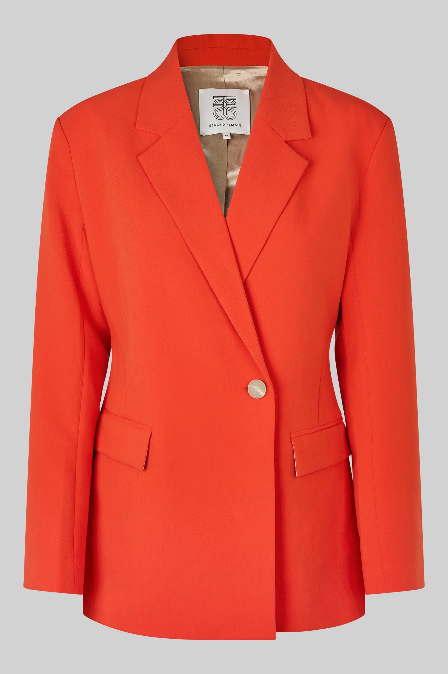 Second Female Evie Slit Blazer poinciana