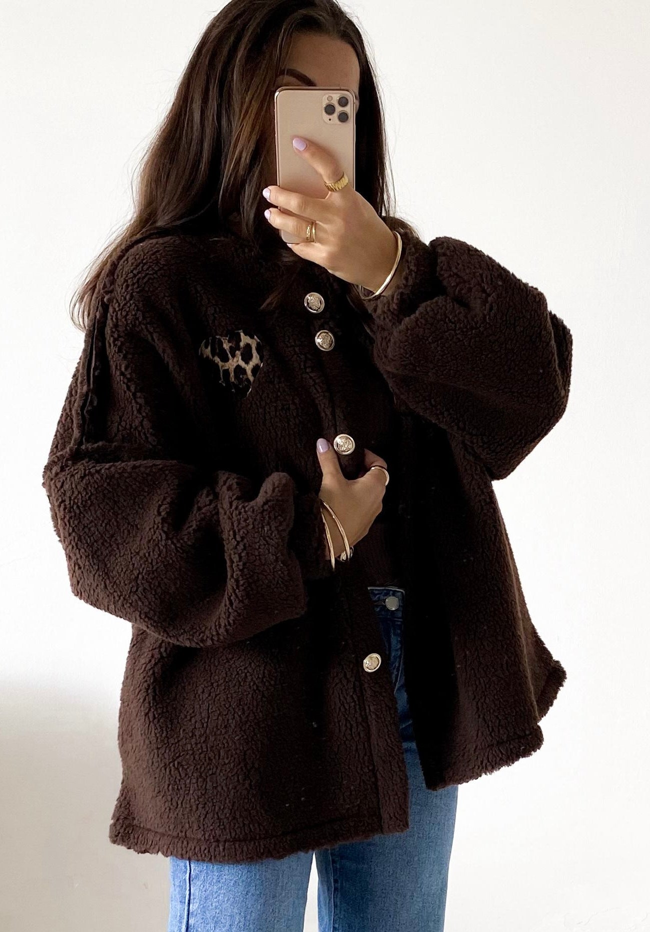 Teddyjacke Chocolate HEART OF GOLD