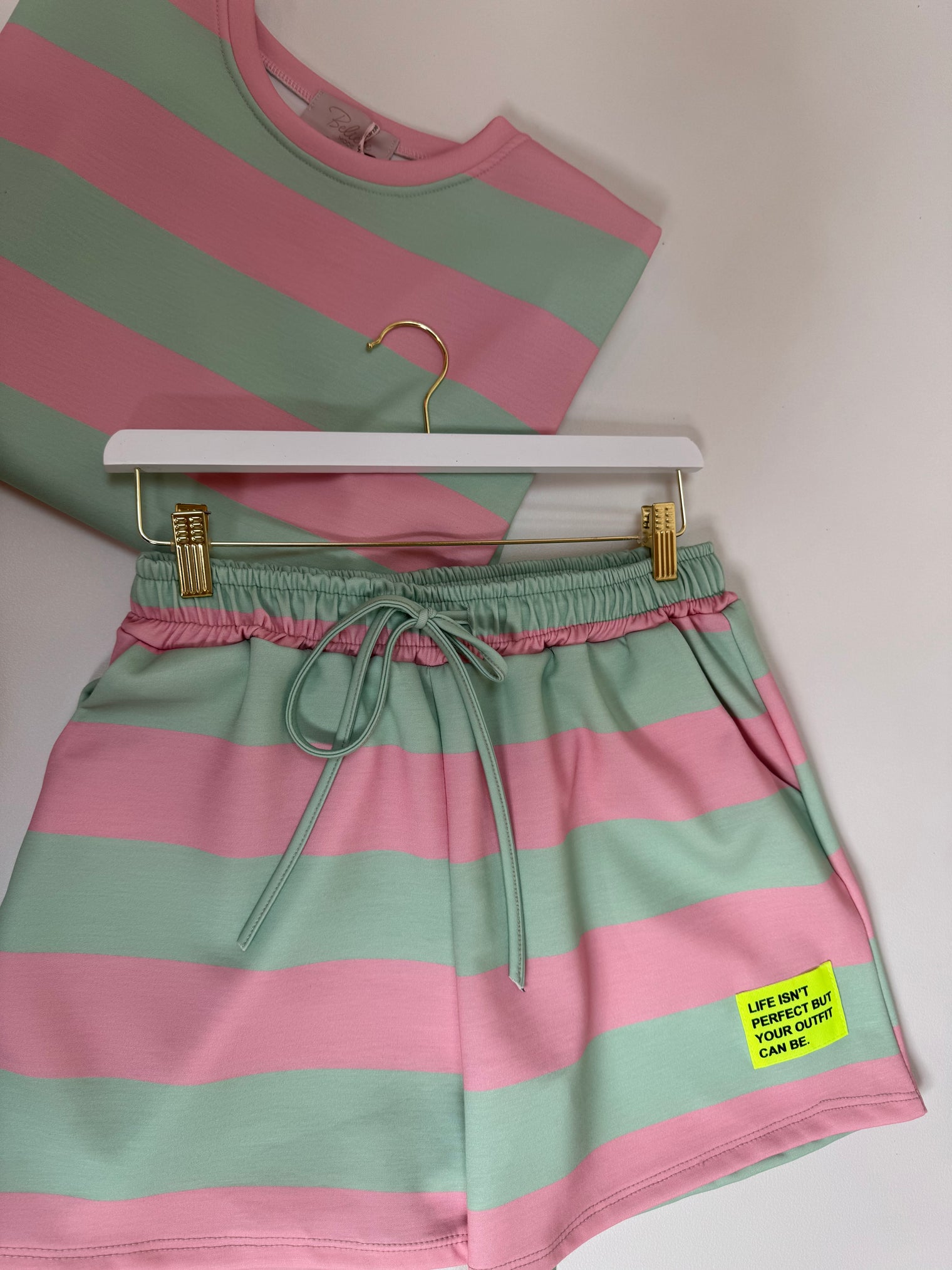 Butterstoff Sommer Set PERFECT OUTFIT matcha/rosa