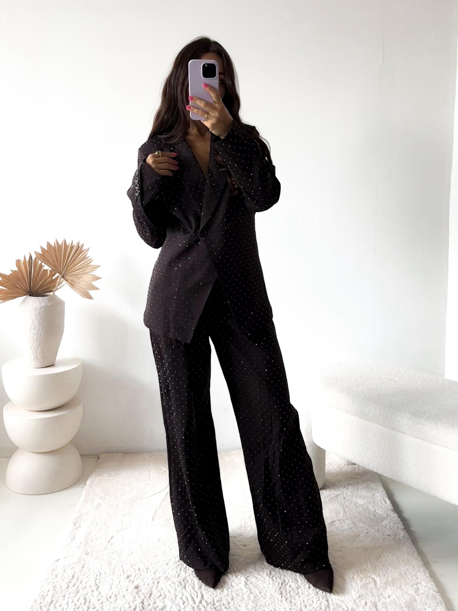 Bronze Glam Hose in Chokolate