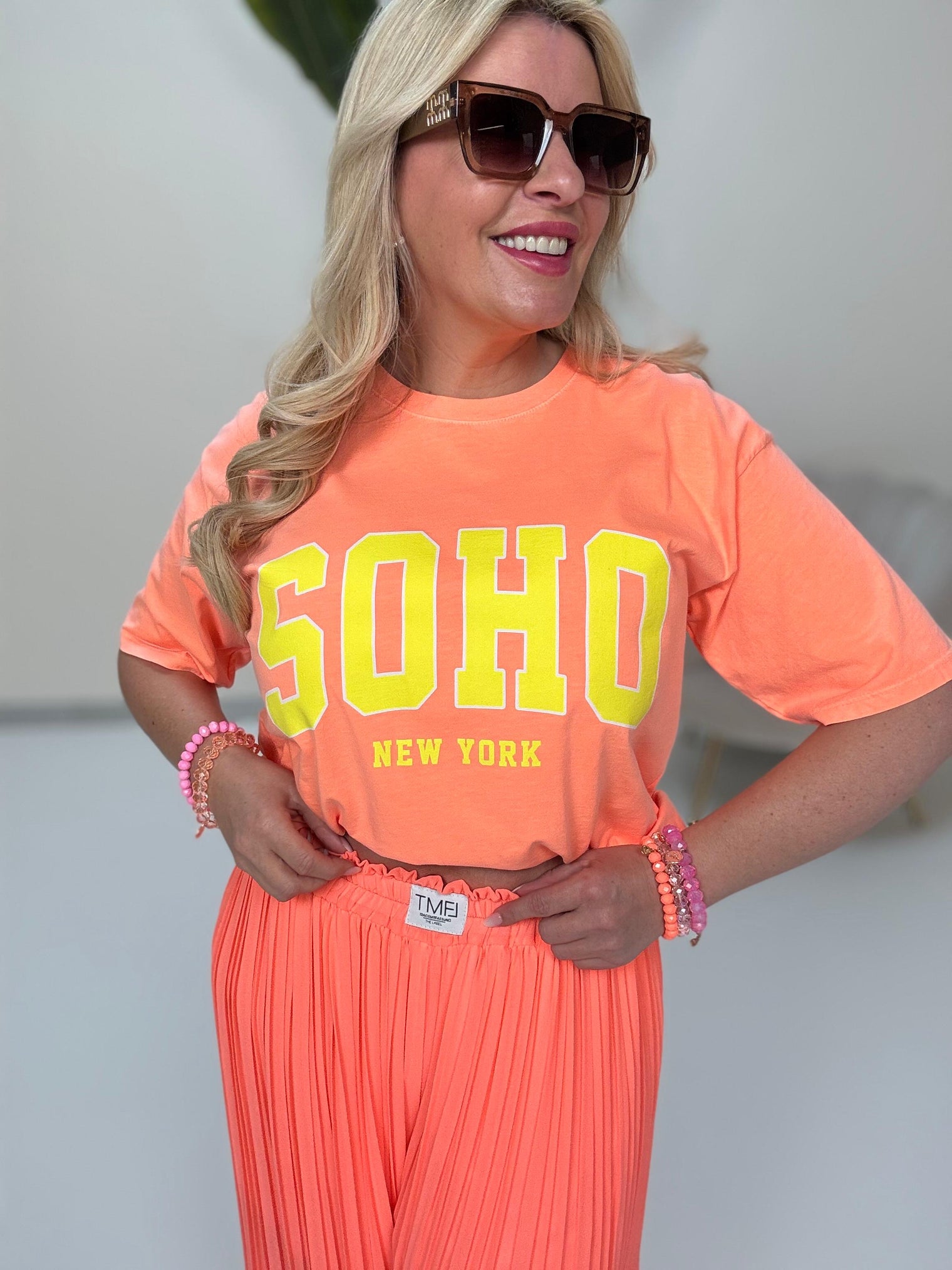 Statement Shirt peach SOHO gelb