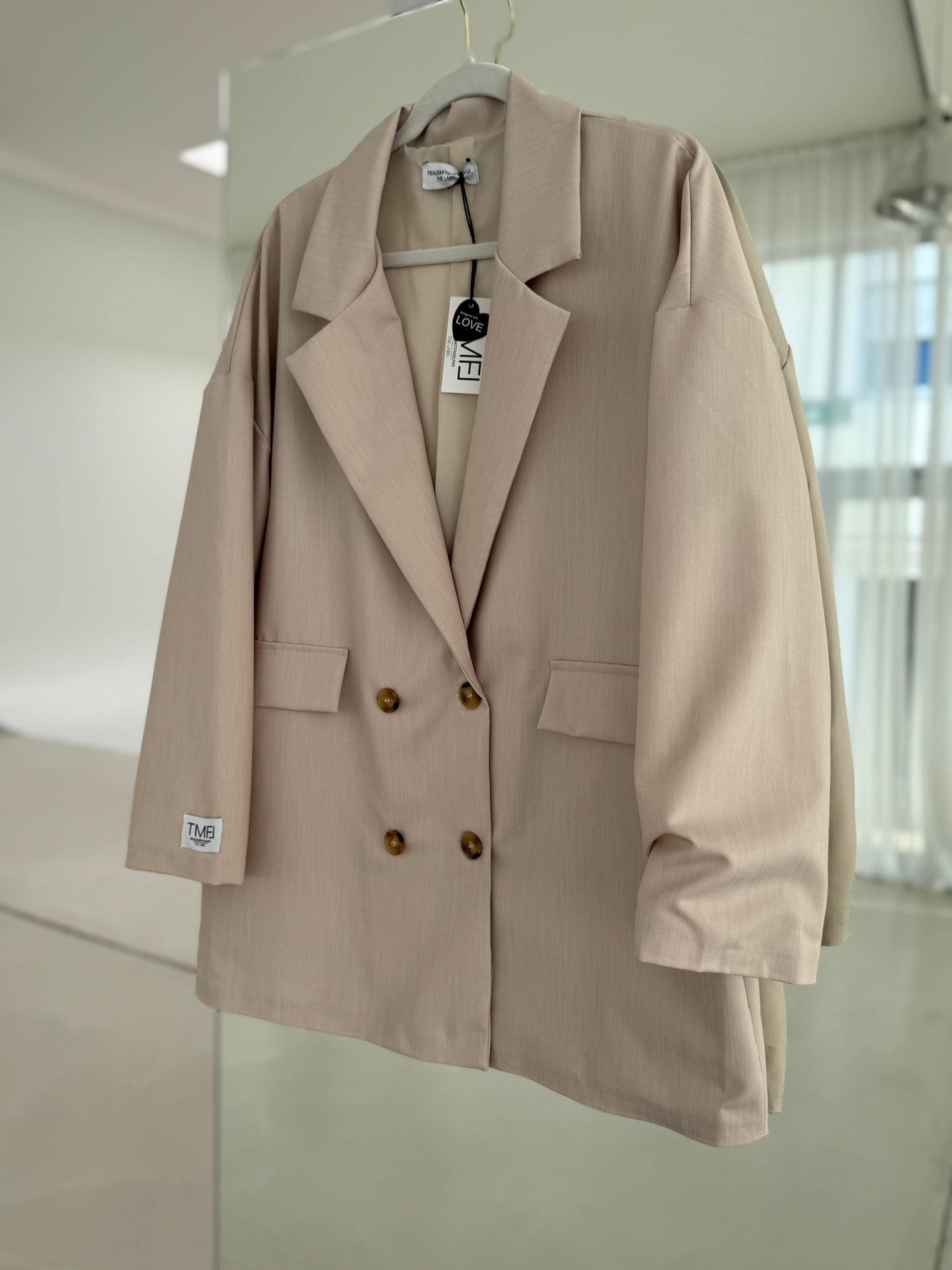 Signature Blazer mit Patch BEIGE