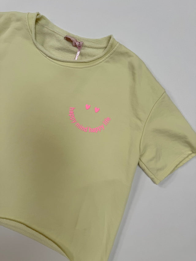 Sweatshirt kurzarm happy mind Life
