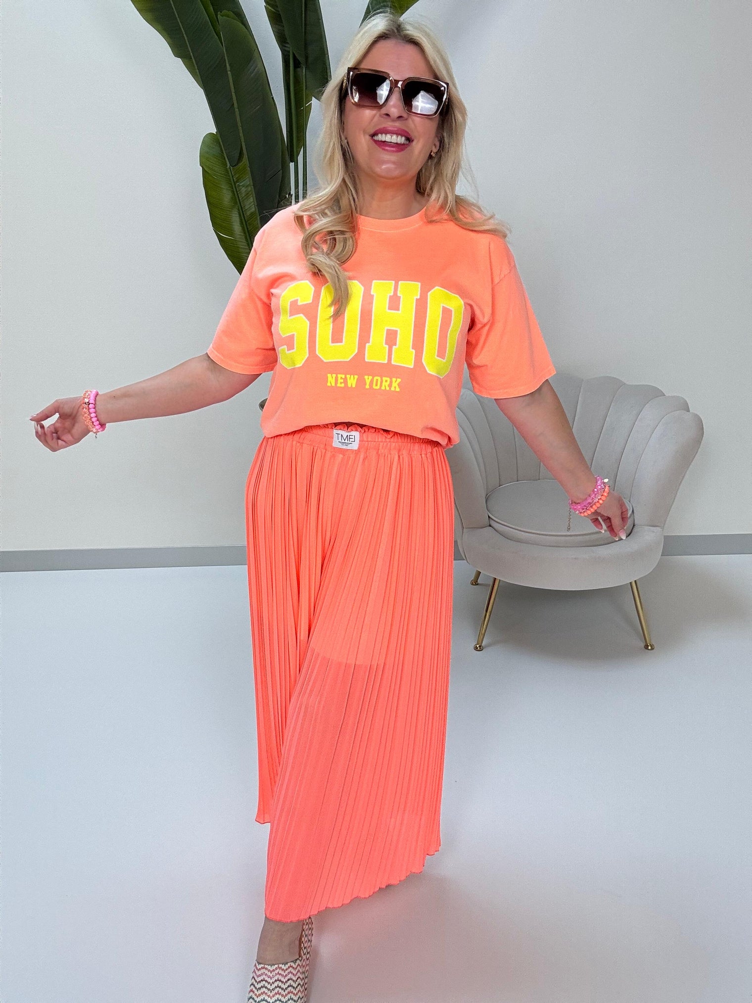 Statement Shirt peach SOHO gelb
