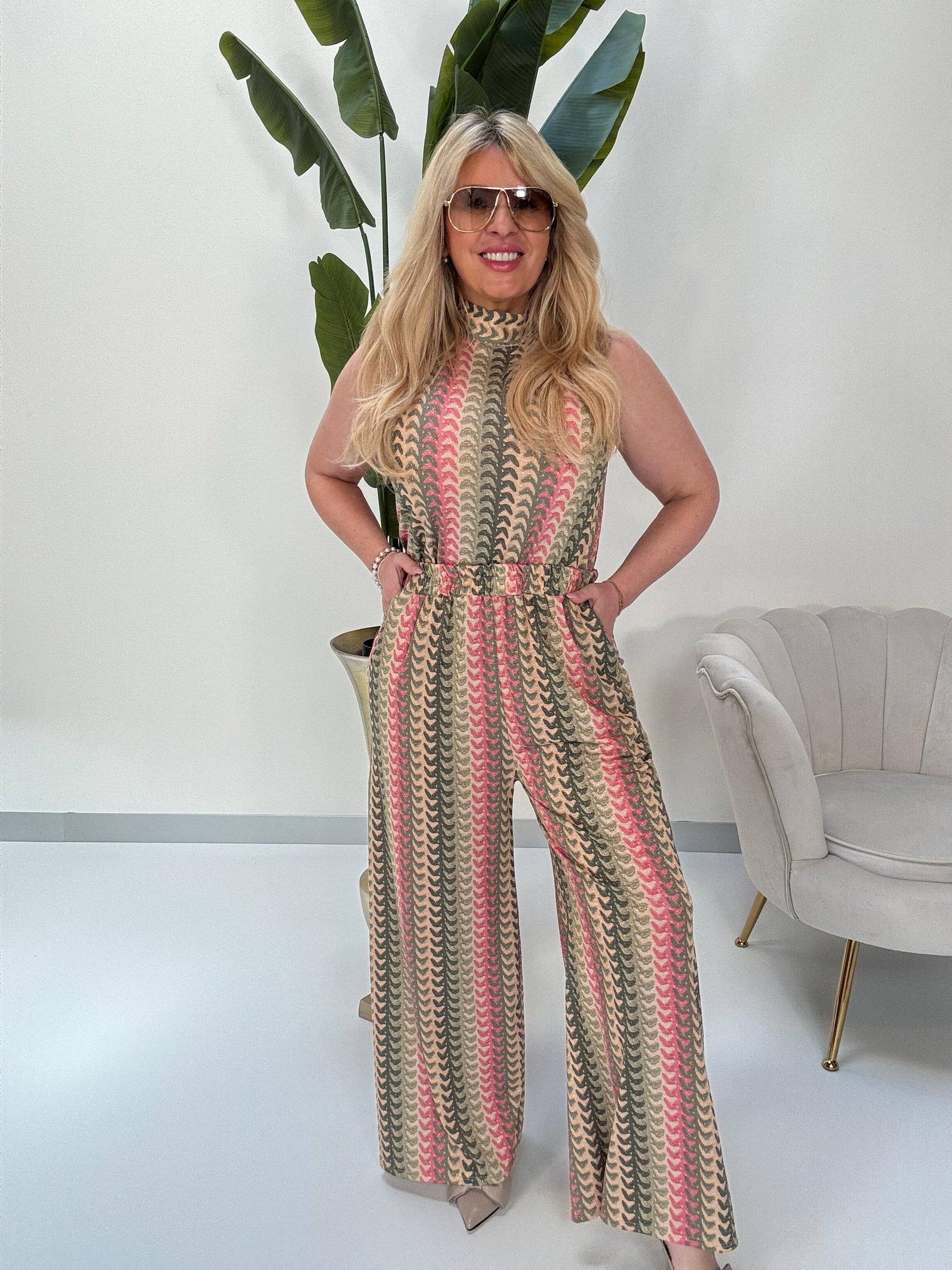 Hose ELEGANT MODE soft olive/khaki/rosa/creme