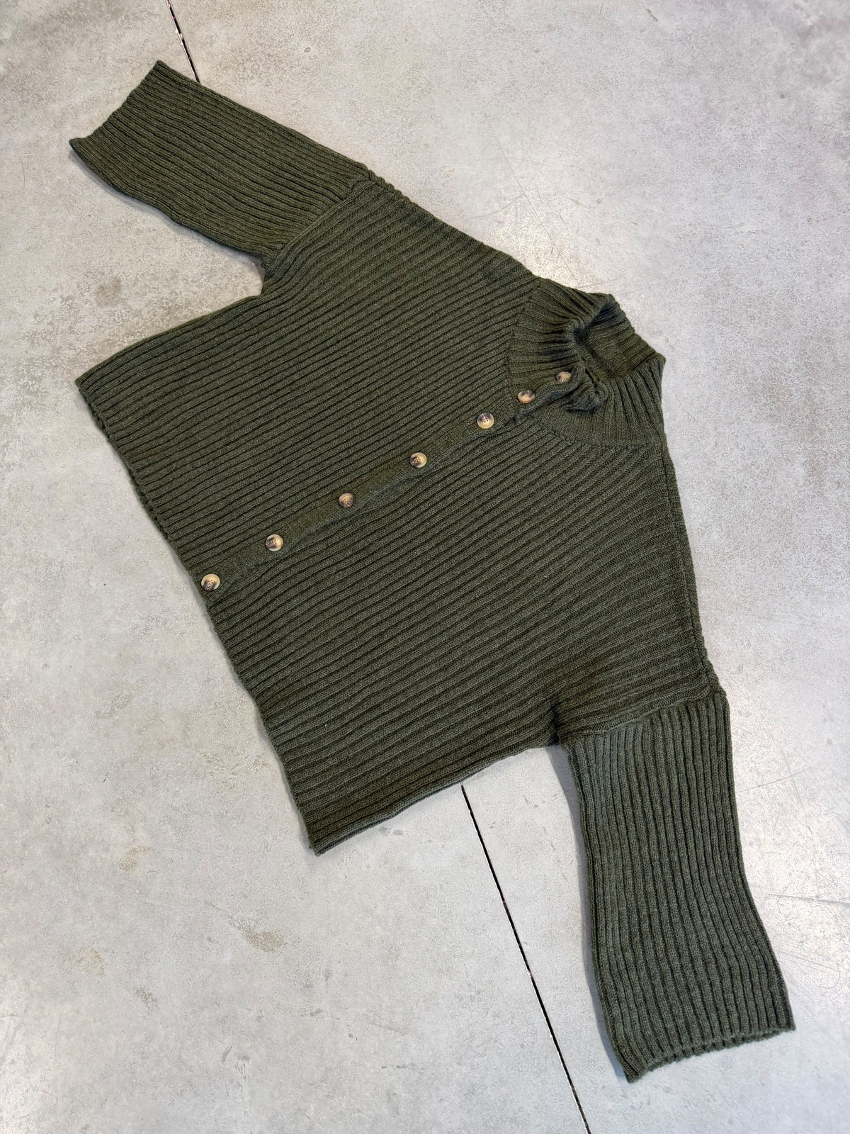 Strickjacke mit Knopfleiste khaki