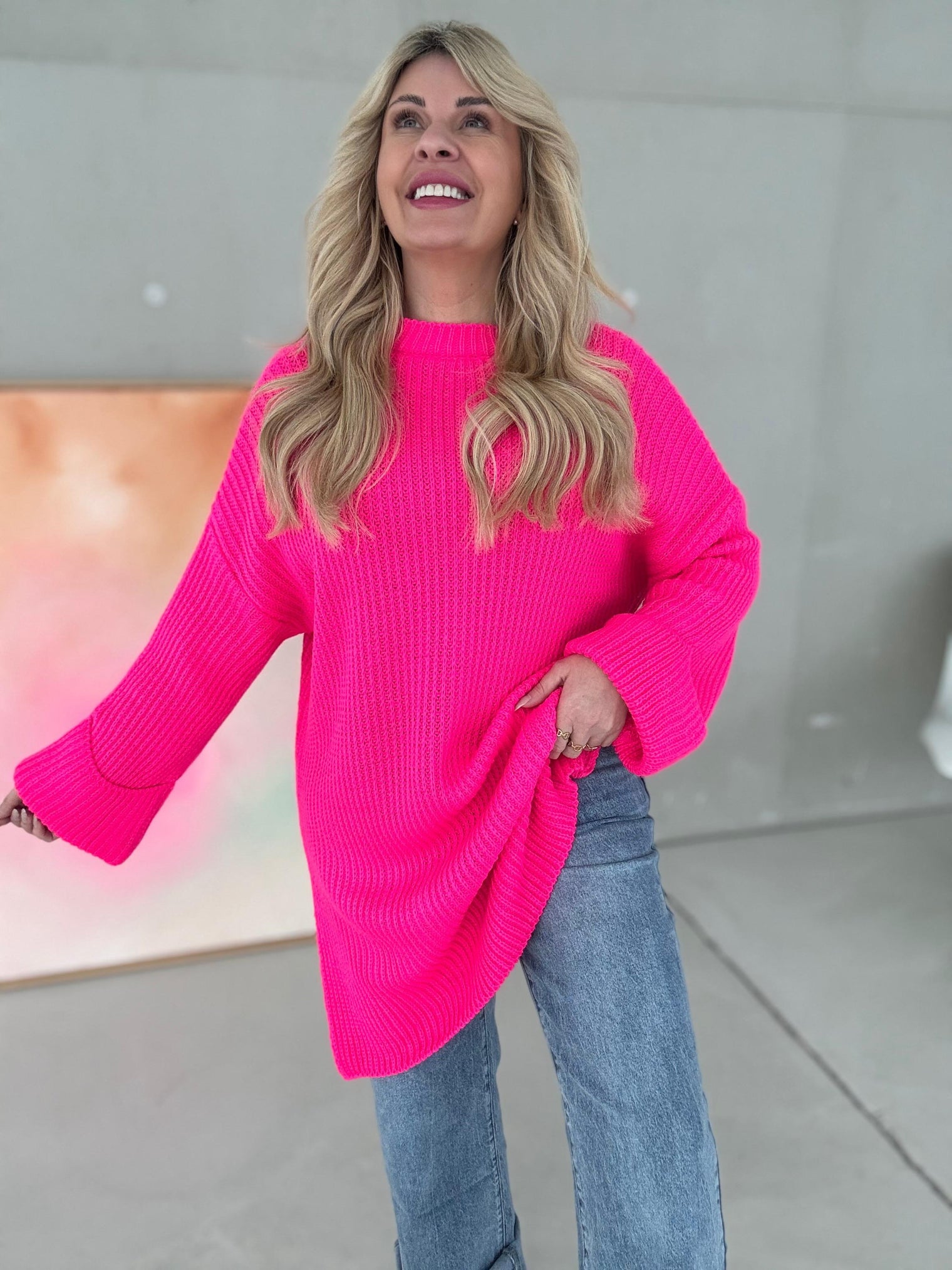 Pullover hot fuchsia COZYNESS OVERLOAD