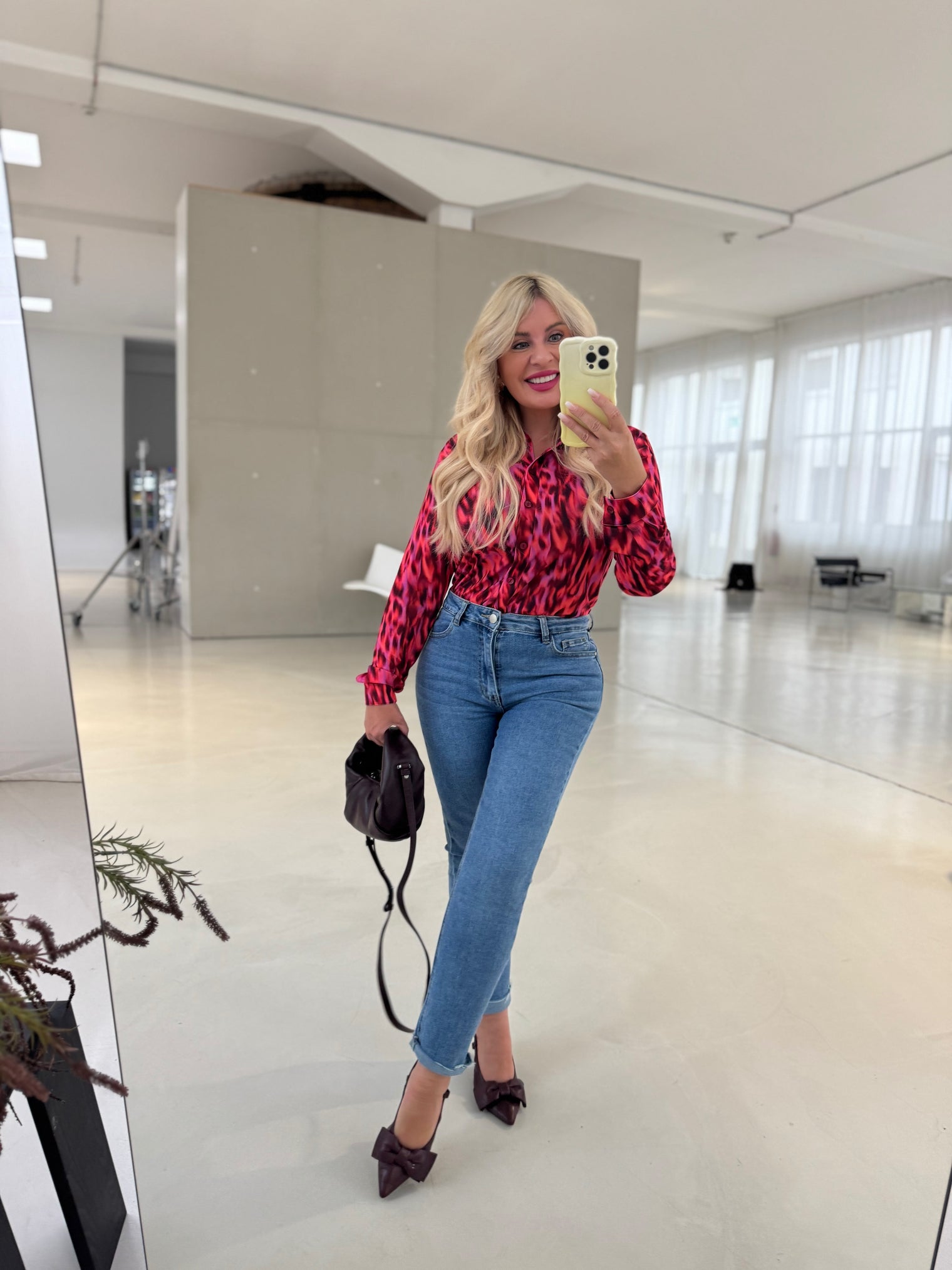 Stretch Mom Jeans BLUE