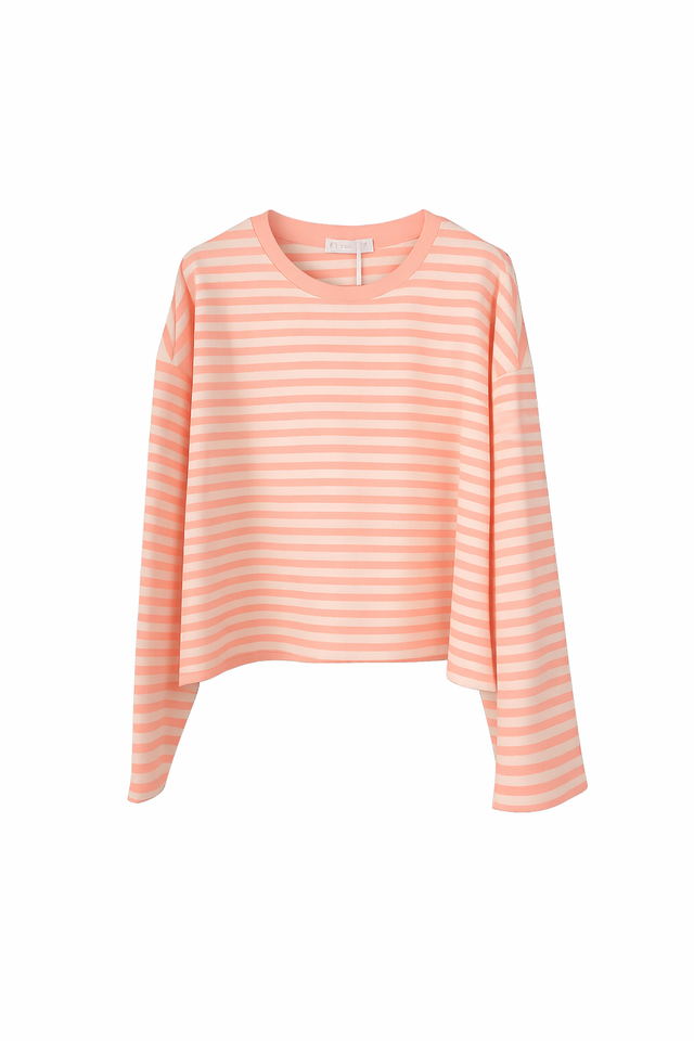Langarmshirt happy Stripes Rose gelb
