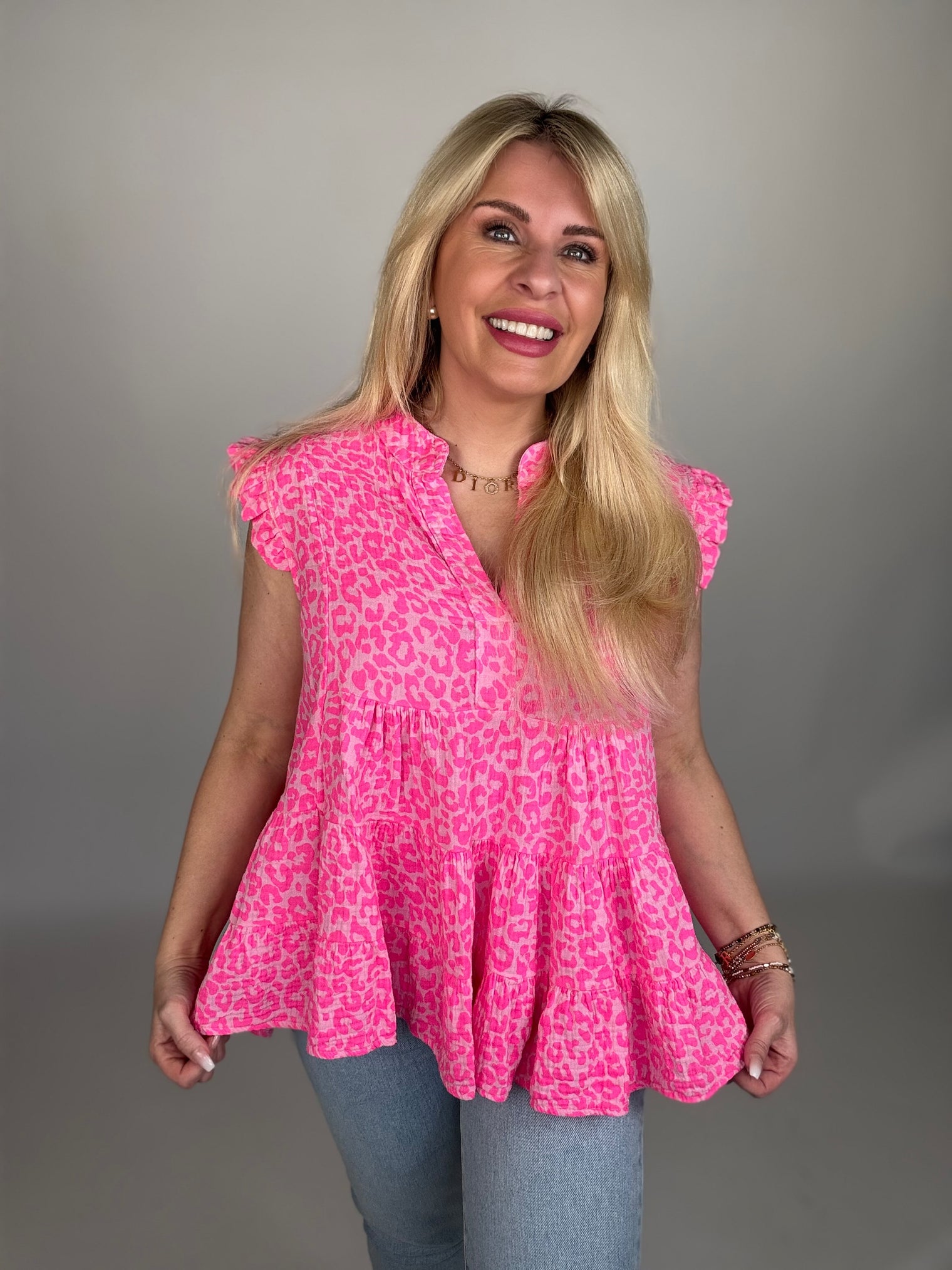 Musselin Tunika rosa LEO LOVER pink