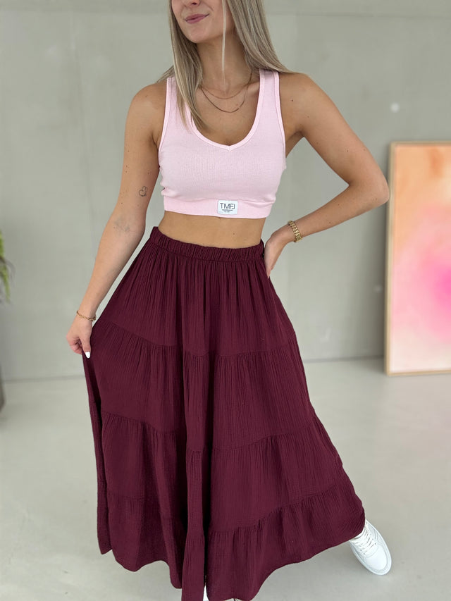 Musselin Rock VENEZIA LOVE burgundy