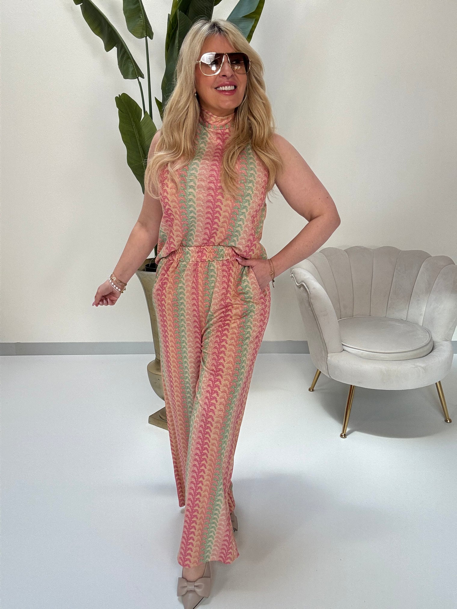 Hose ELEGANT MODE mint/peach/pink/rosa