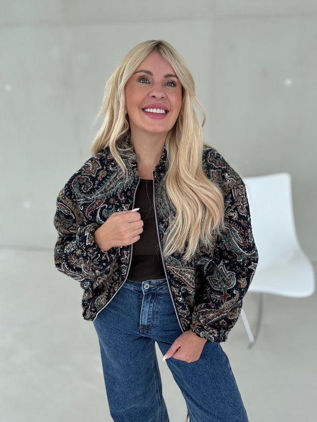 Bomberjacke ORIENTAL VIBES schwarz