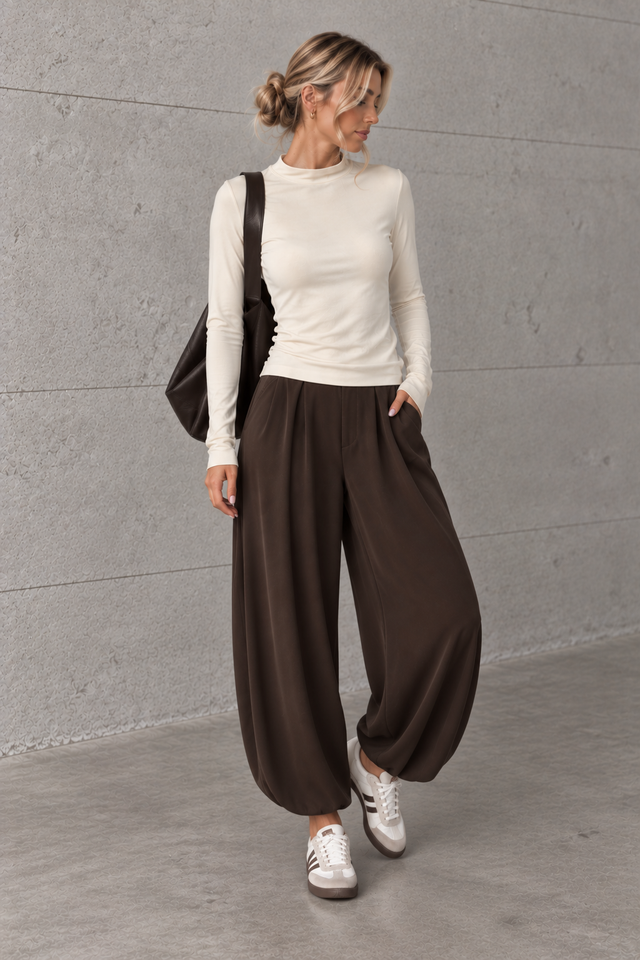 Turtle Neck Viskose Shirt weiß