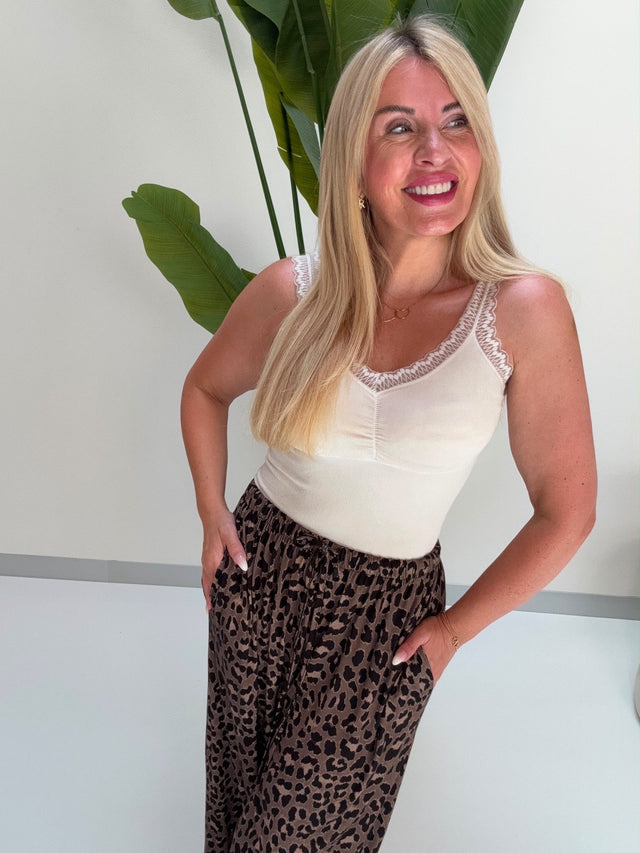 Basic Top mit Spitze EVERYDAY`S FAVORITE creme