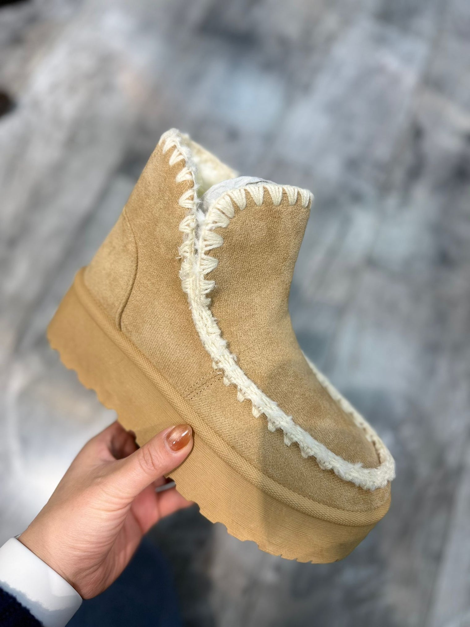 Plateau Boots COZY CAMEL