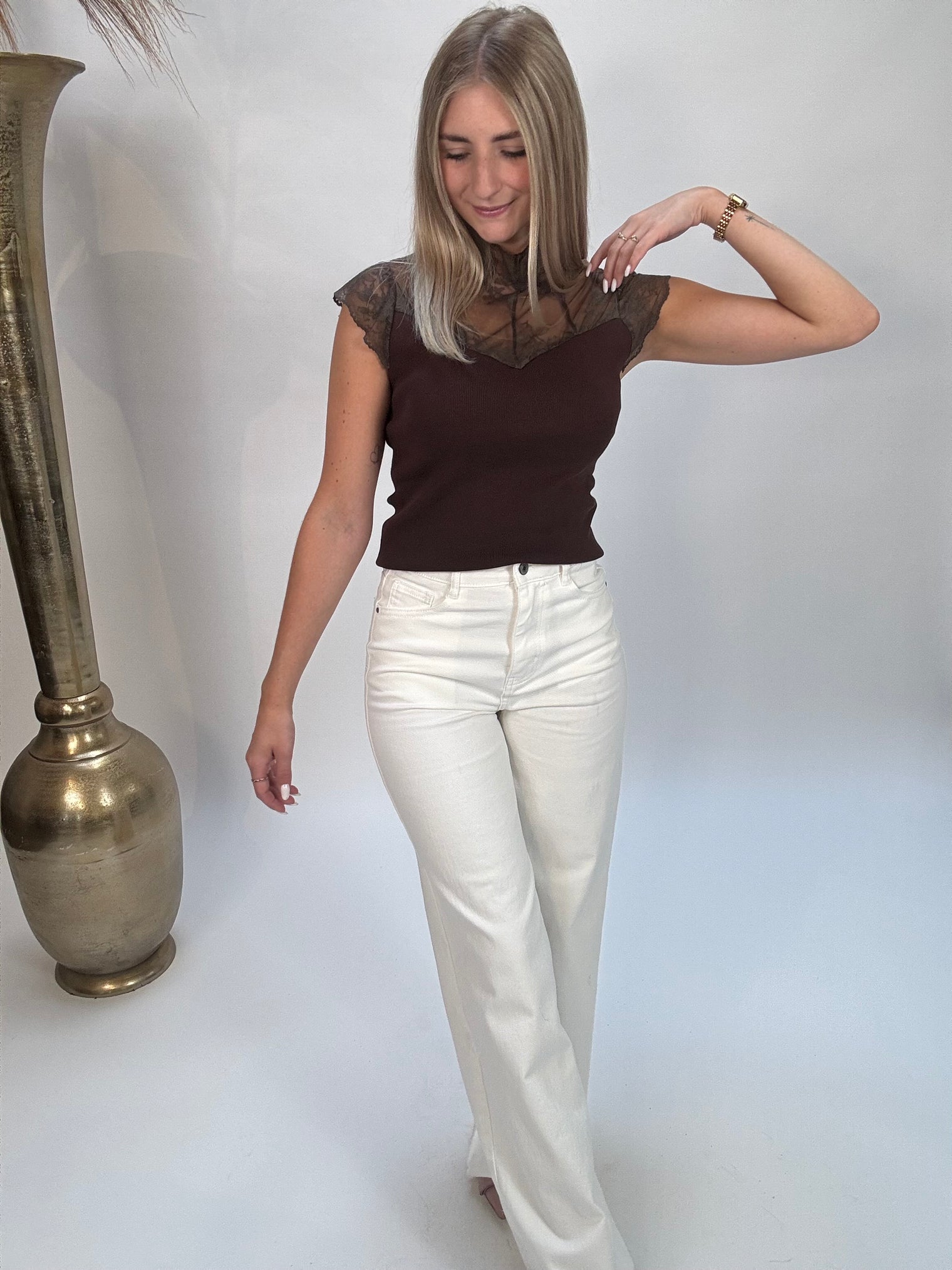 Stretch Wide Leg Jeans