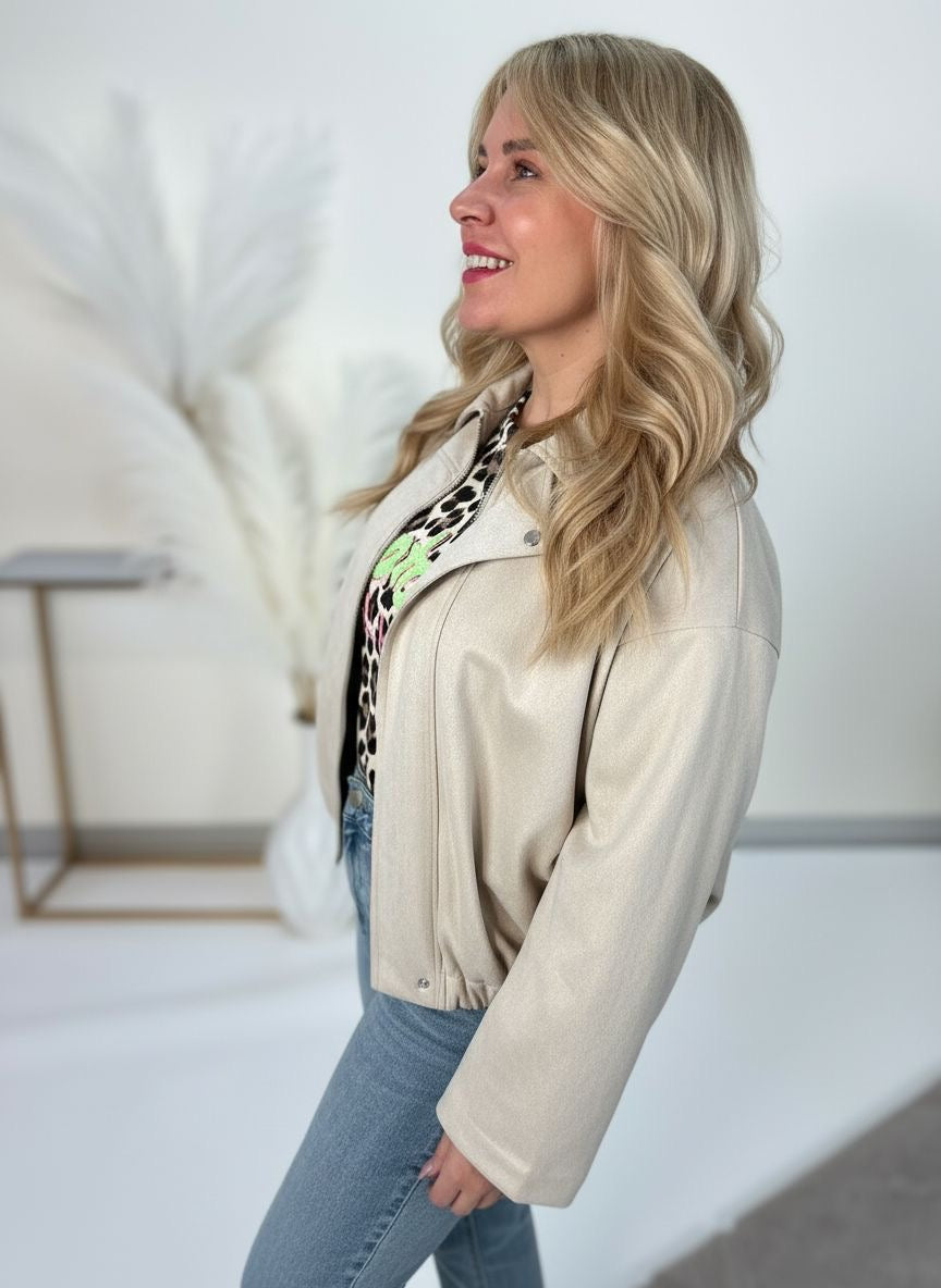 Velours Lederjacke KILL THEM WITH SOFTNESS