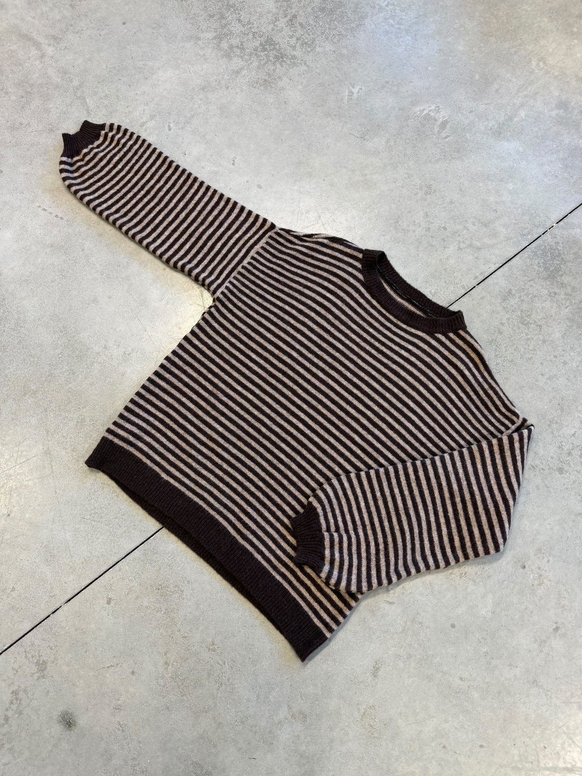 Kuscheliger Strickpullover ICONIC CLUB chocolate/taupe