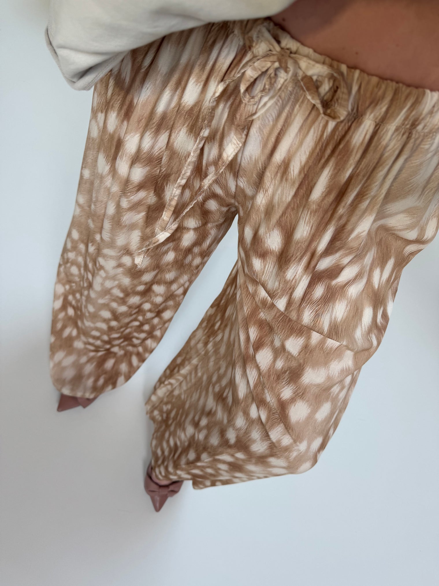 Hose beige/weiß FEATHER