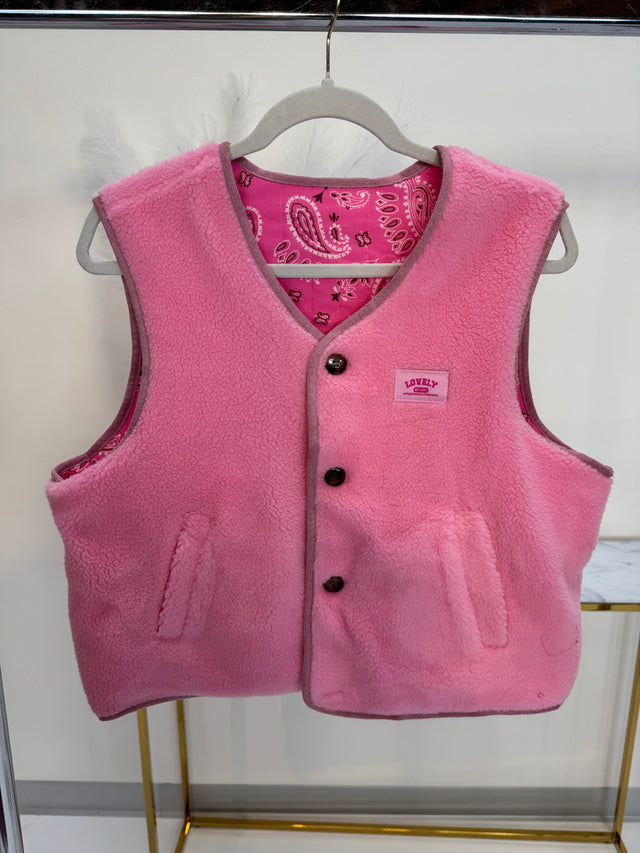 Teddyweste zum wenden happy Vibes