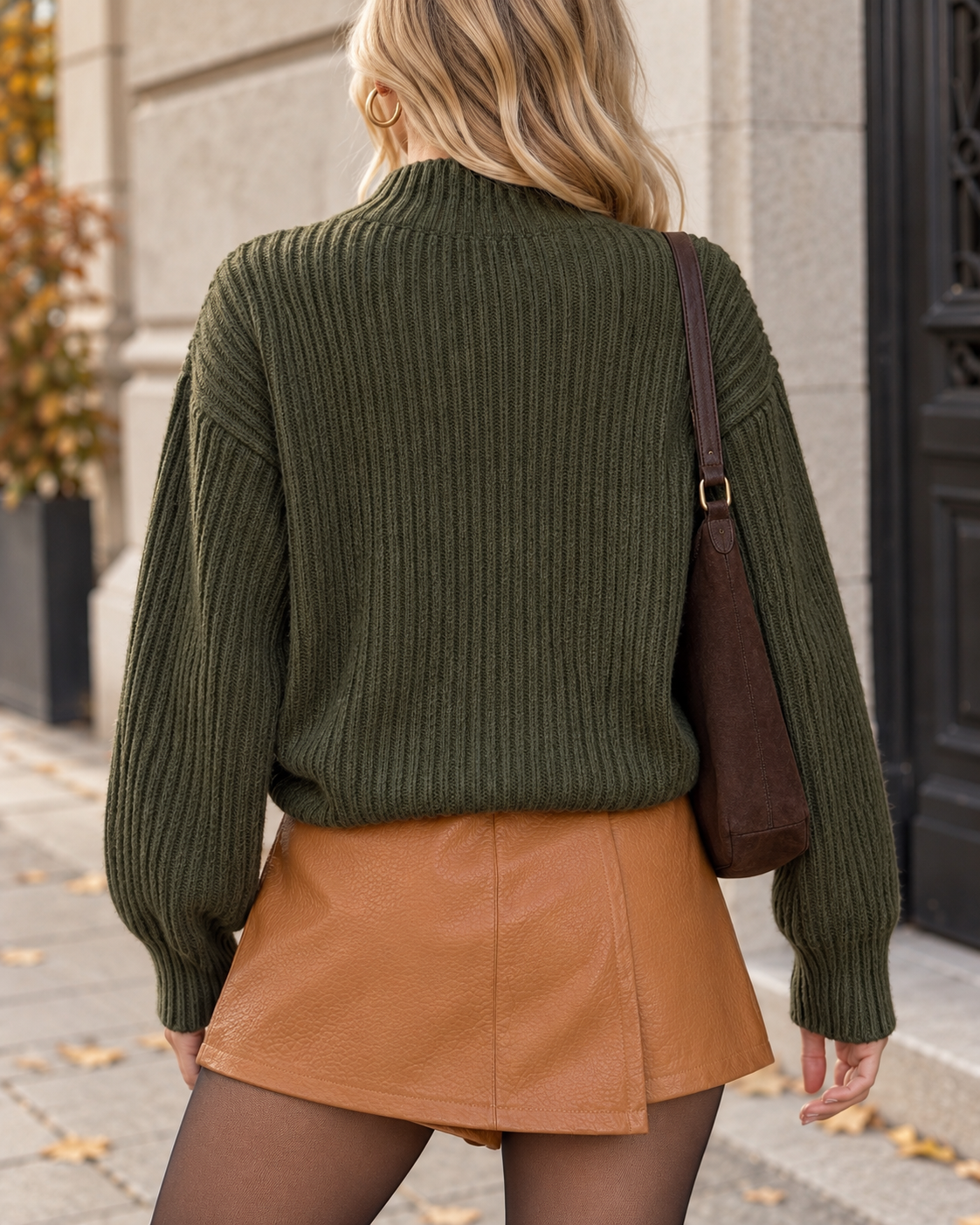 Strickjacke mit Knopfleiste khaki