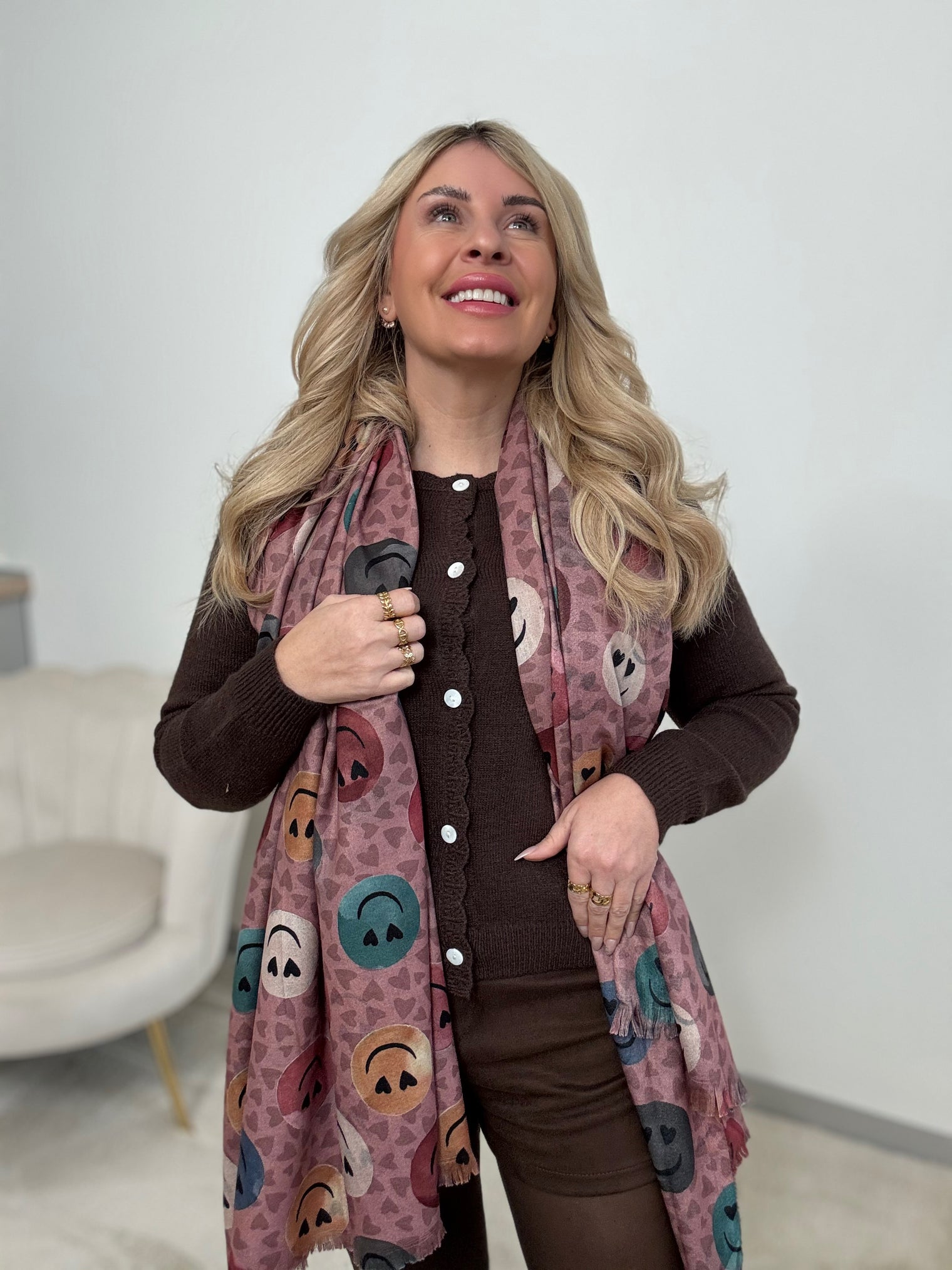 Iconic Scarf Smily Rose