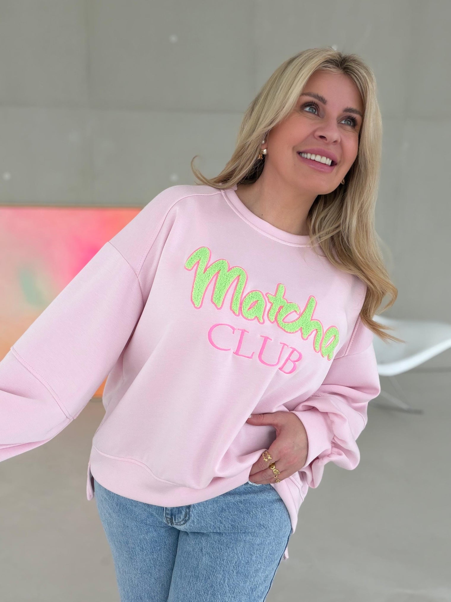 Sweater rosa MATCHA CLUB