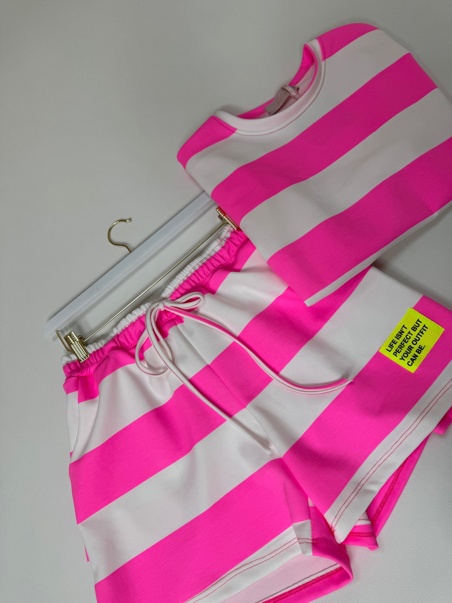 Butterstoff Sommer Set PERFECT OUTFIT weiß/pink