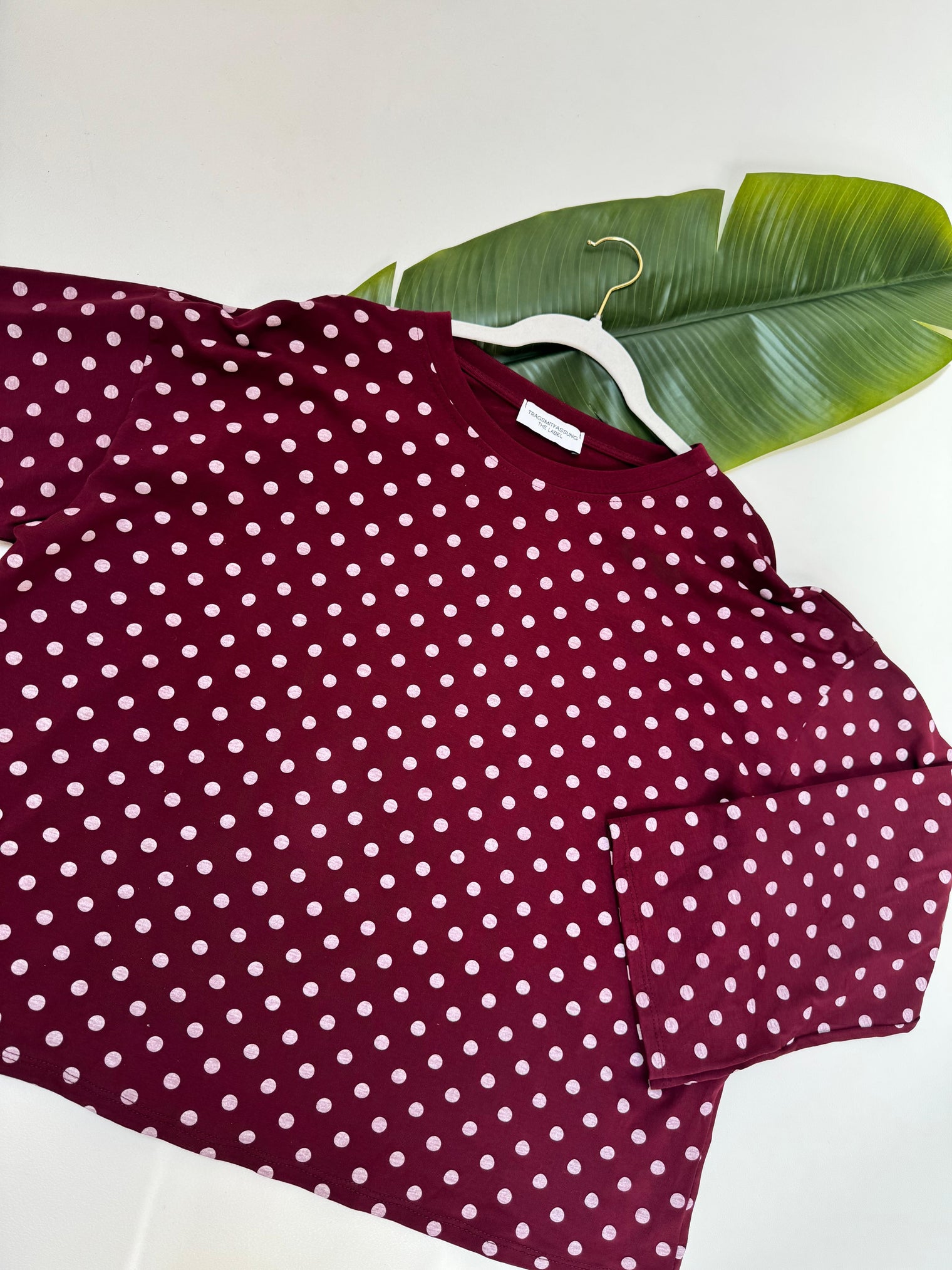 Longsleeve DOTS mit leicht ausgestelltem Ärmel burgundy