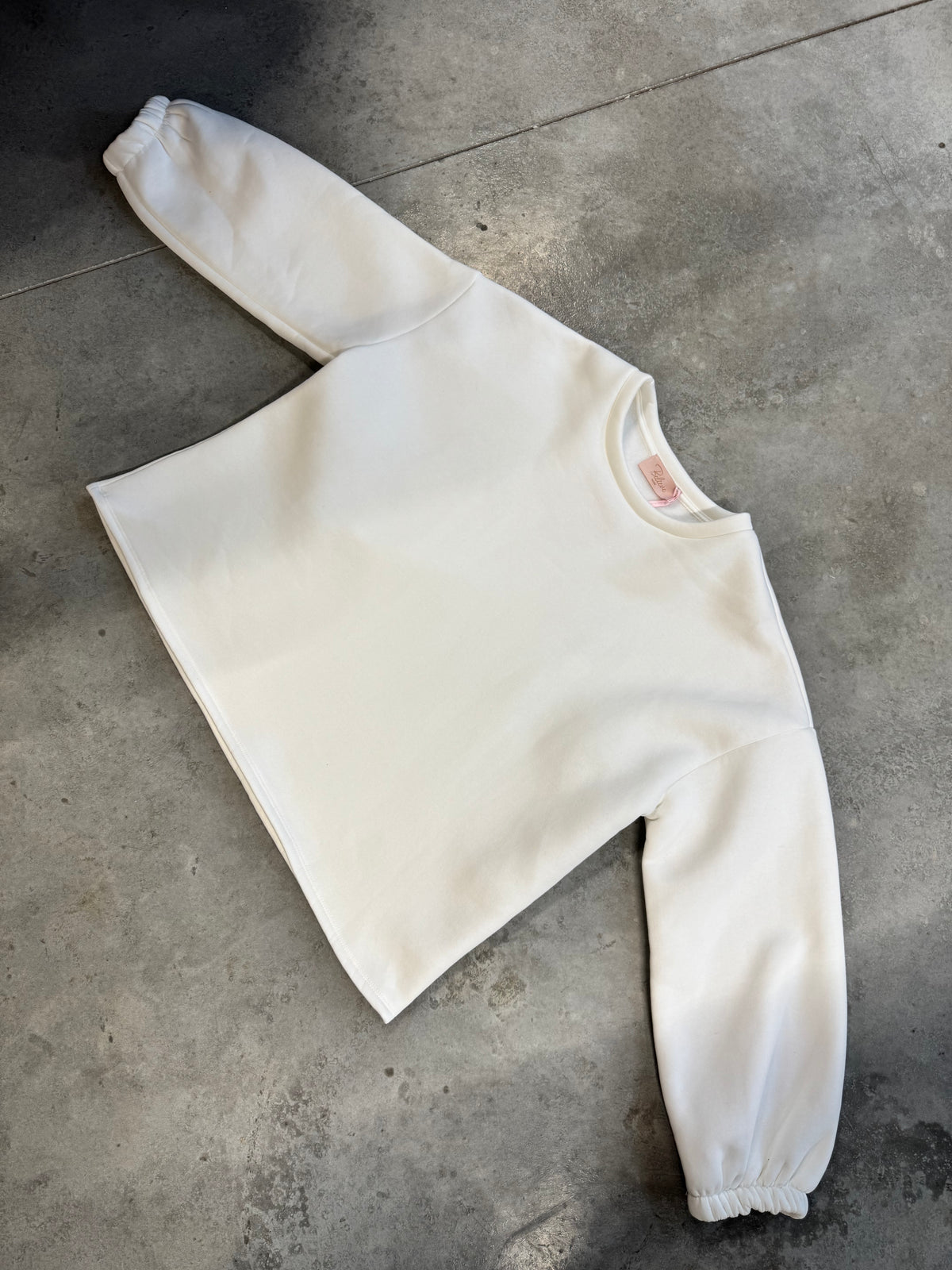 Sweater mit Rückenprint Mommy weiß