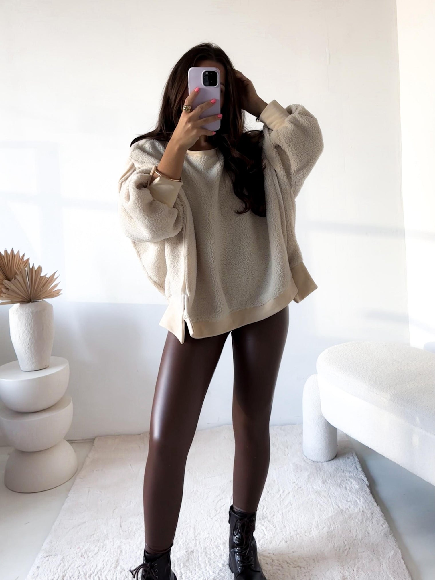 Teddy Pullover COZY DREAM in Creme