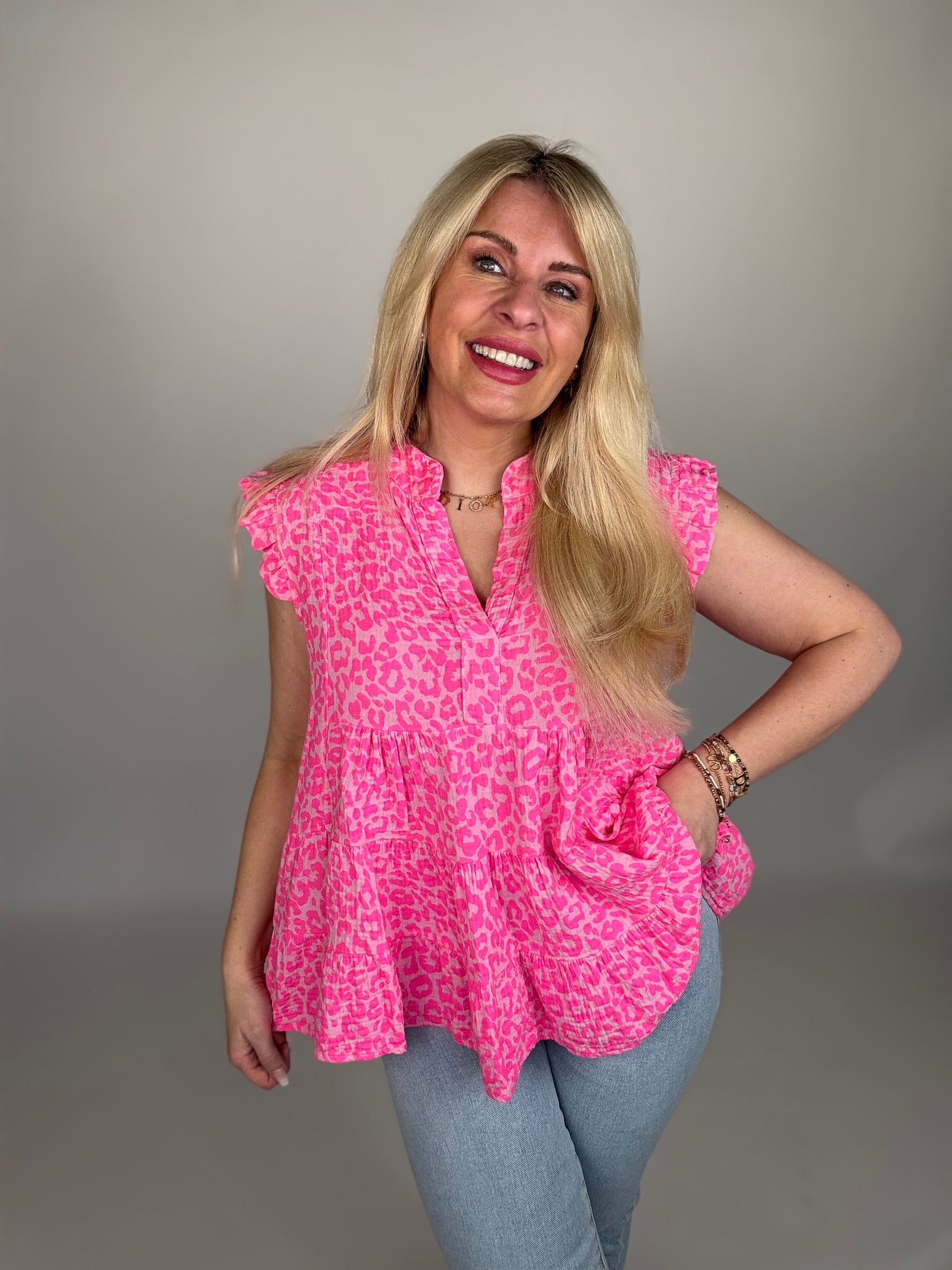 Musselin Tunika rosa LEO LOVER pink