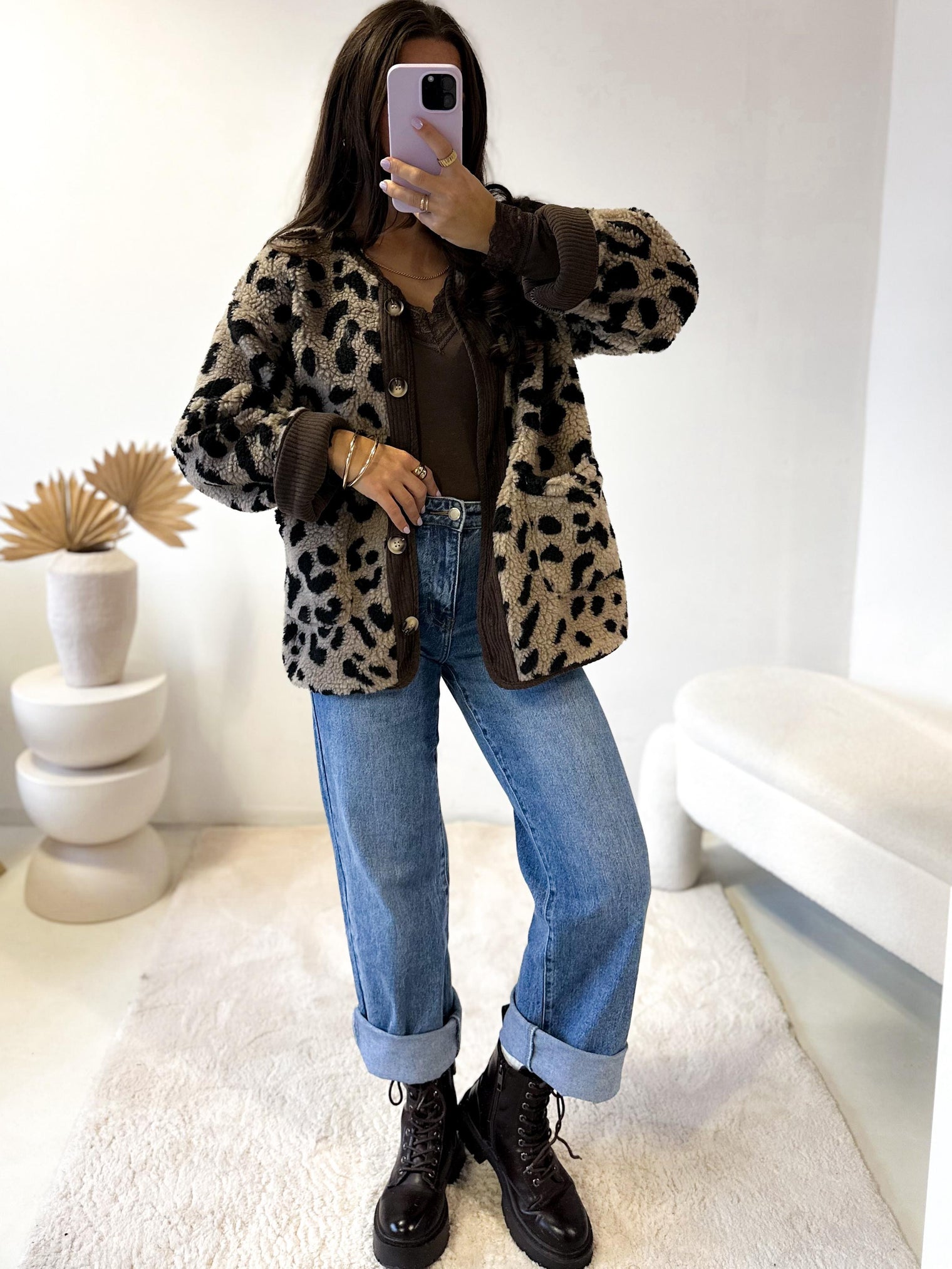 Teddyjacke Toffee Chocolate LEO