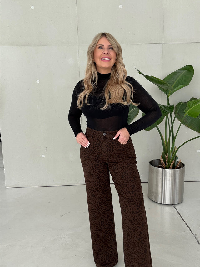 Jeans WILD LEO Chokolate mit Stech