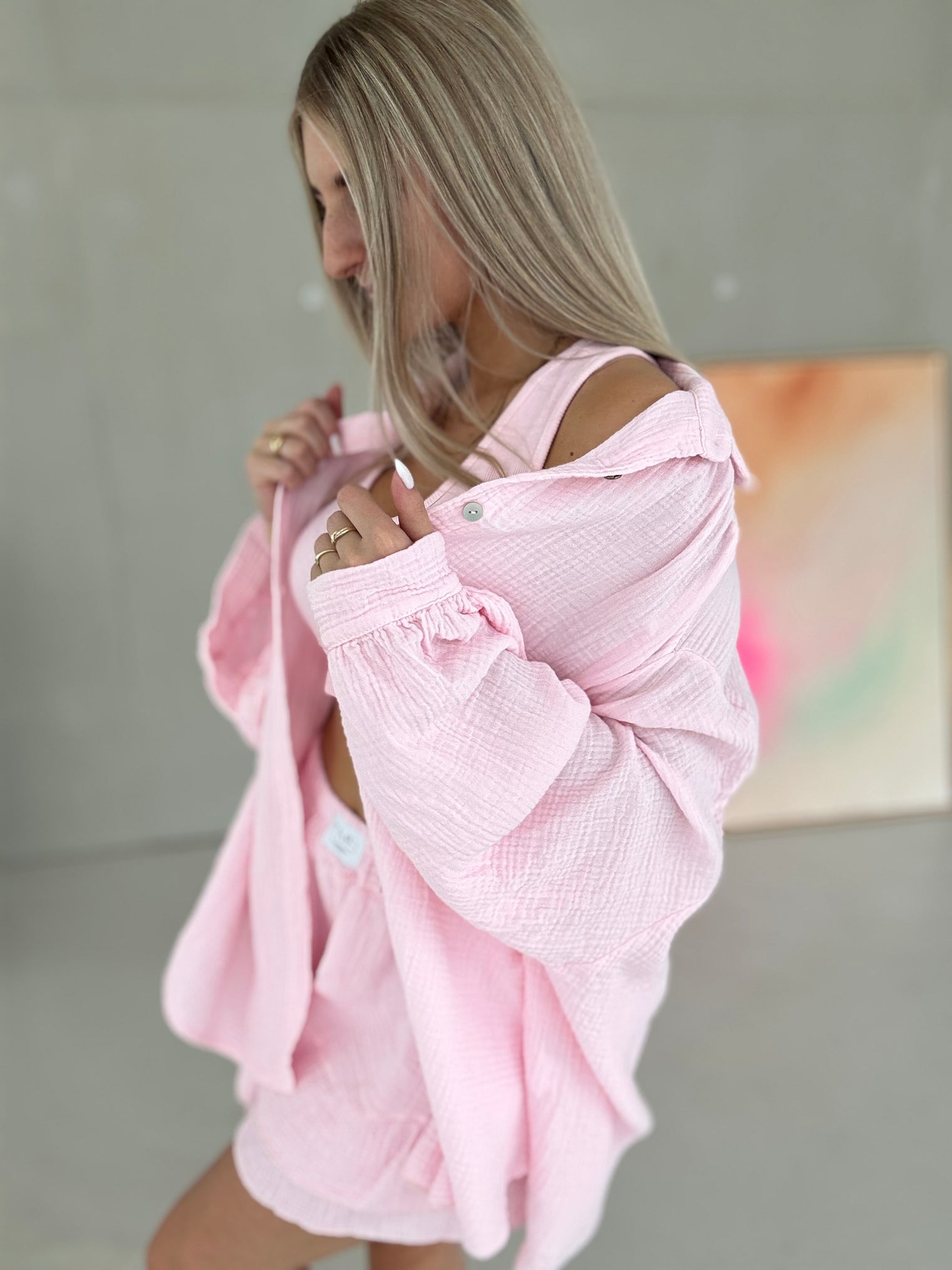Signature Musselin Bluse BALLERINA ROSA
