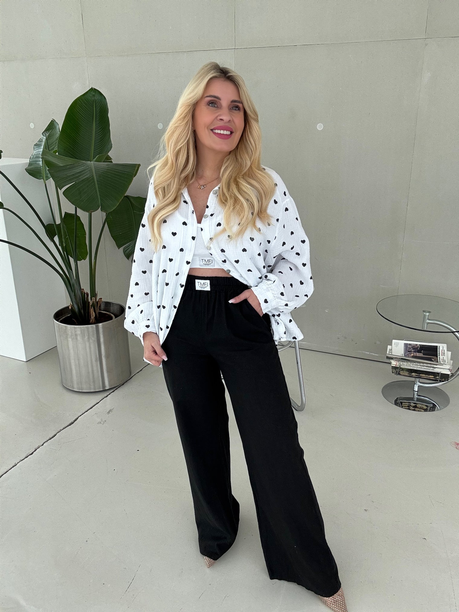 Signature Leinenhose SCHWARZ