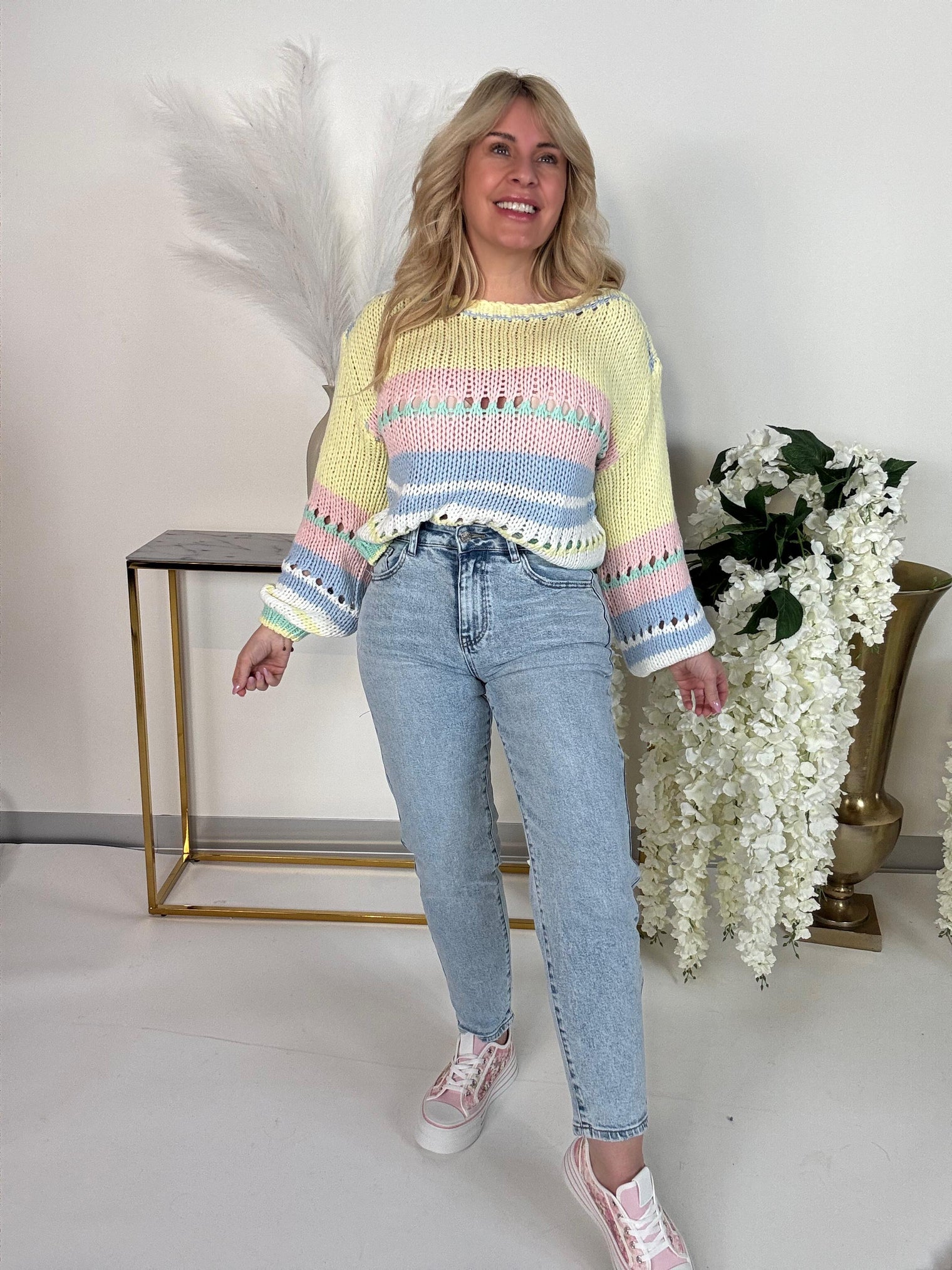 Stretch MOM Jeans BLUE LAGOON