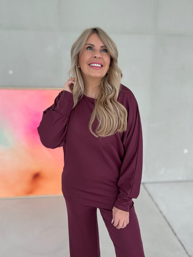 Zweiteiler ELEGANCE burgundy super soft