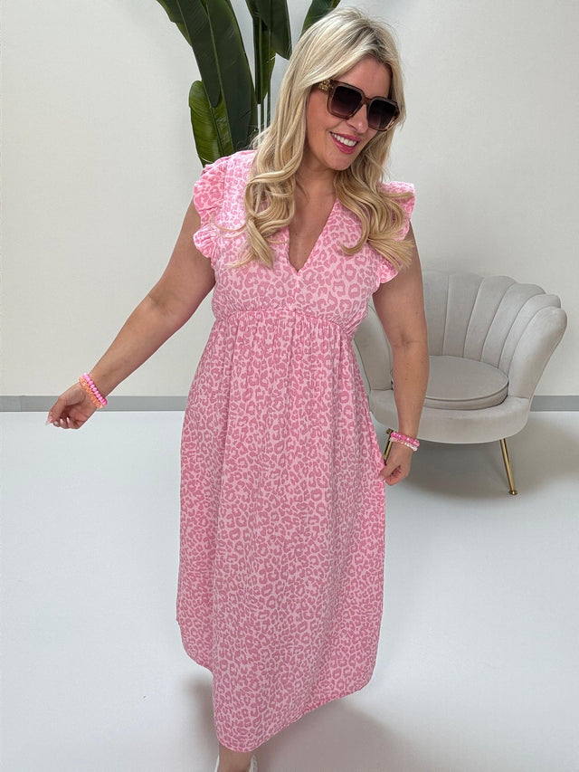 Signature Musselin Kleid hellrosa LEO LOVER rosa