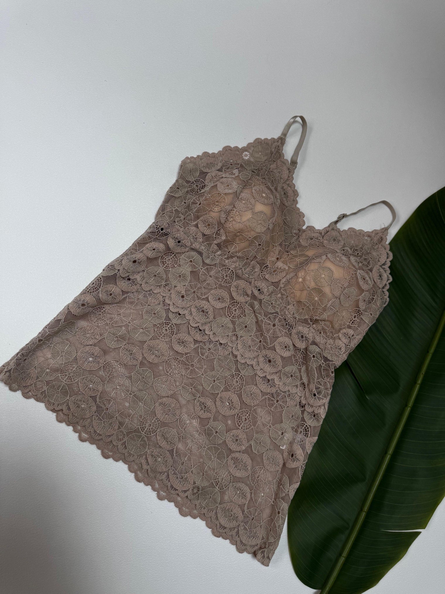 Top mit Spitze LACE GRACE beige