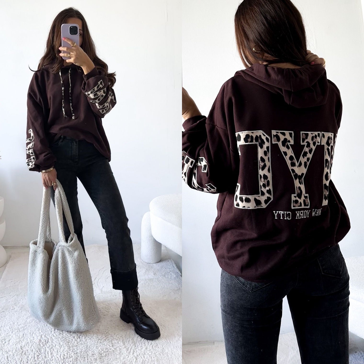 Sweatshirt chocolate NEW YORK CITY