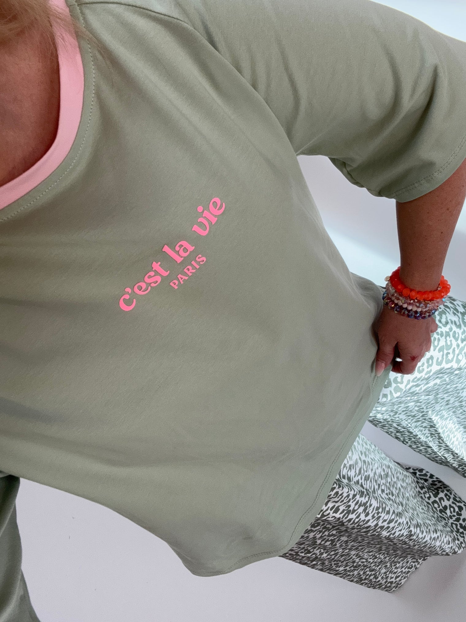 Statement Shirt mint lemon C’est la vie Paris