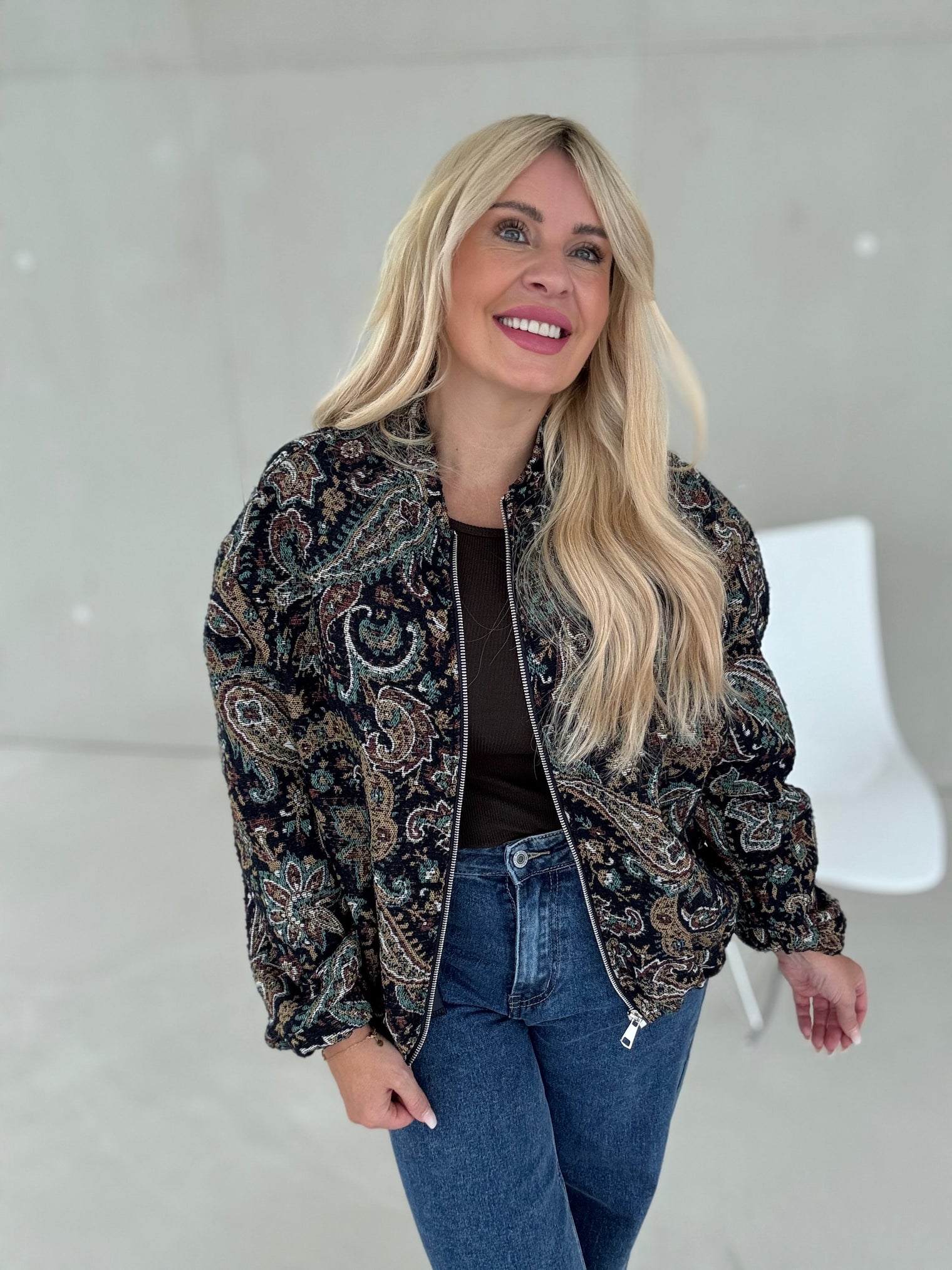 Bomberjacke ORIENTAL VIBES schwarz