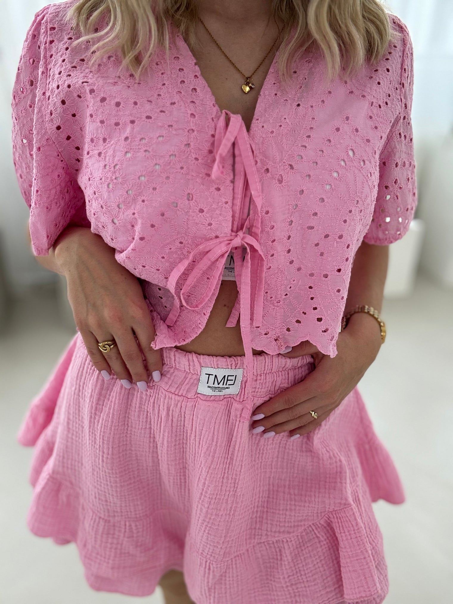 Musselin Hosenrock CANDY ROSE mit Patch