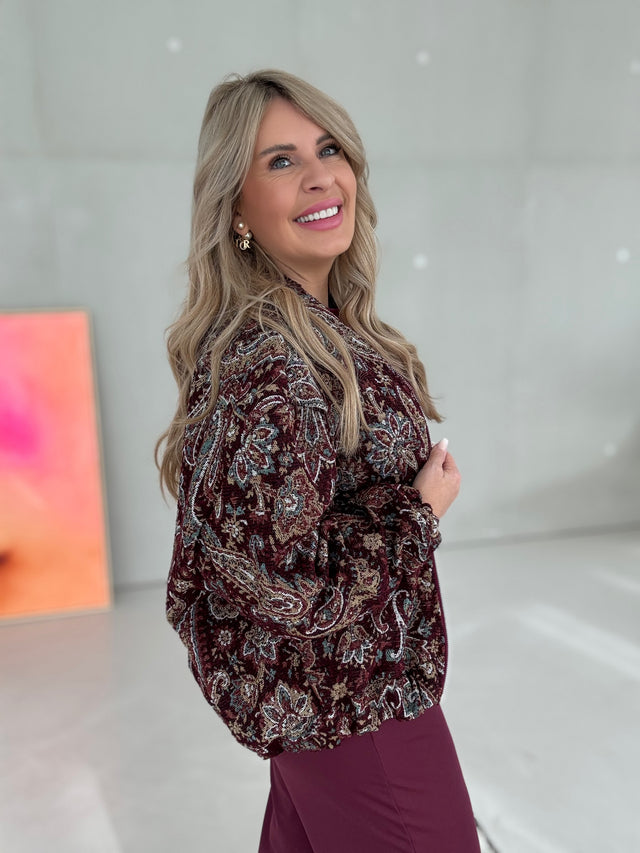 Bomberjacke Autumn Color VIBES burgundy