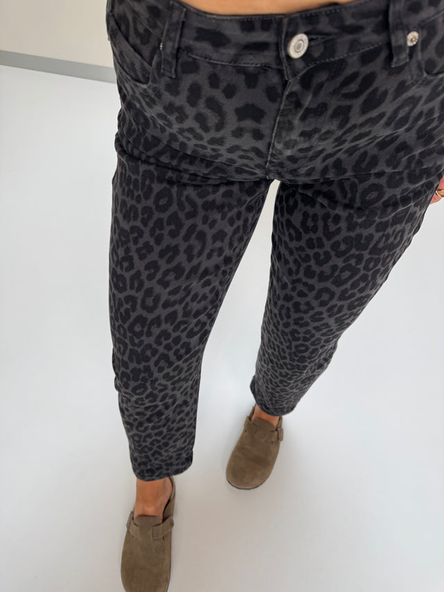 Stretch Mom Jeans dunkelgrau GREY LEO