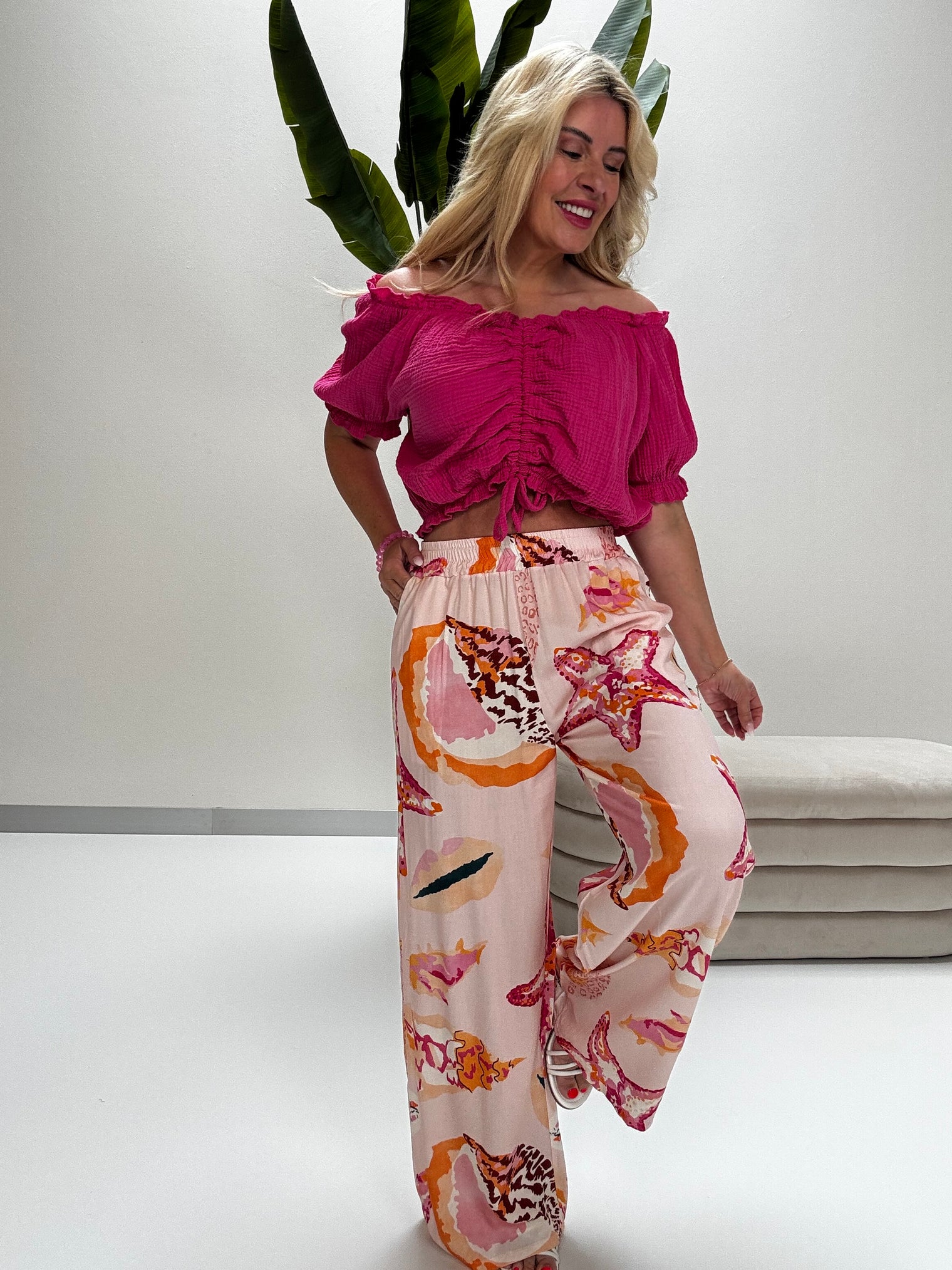 Sommer Hose OCEAN LOVER rosa/pink/orange