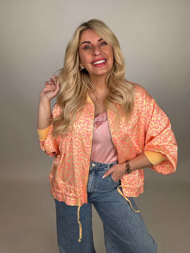 Zipper Jacke LEO LOVER Peach gelb