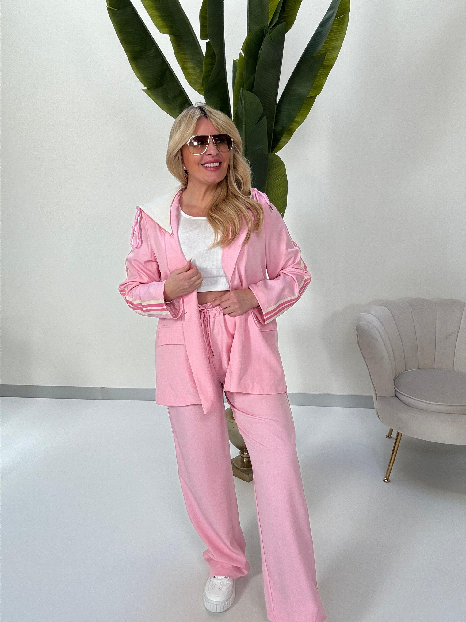 Hose rosa/creme SMART CASUAL